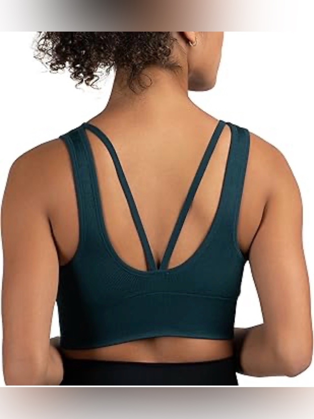 New balance green seamless medium impact Sports Bra with Strappy Back size XXL - Picture 2 of 8
